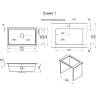 Кухонная мойка GRANULA KS-7303iU АЛЮМИНИУМ кварц 7303iU-1 ALYUMIHIYM
